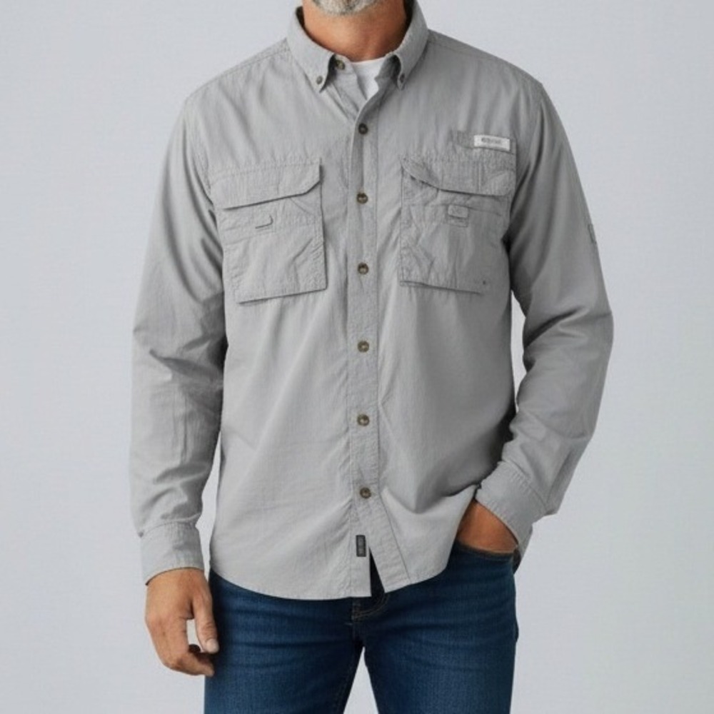 Guide Series‎ Men's Vented Long Sleeve Fishing Outdoor Shirt XL Gray Casual